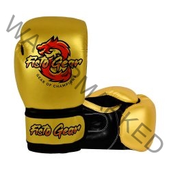 Metallic Gold Leather Gloves